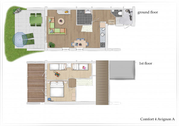 Plattegrond cottage 414